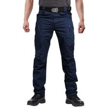 Pantalones tácticos Ripstop azul marino para hombre carga de trabajo 30 W x 32 L combate de asalto ar azul