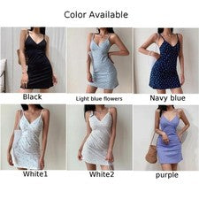 Vestido Retro Delgado Sin Mangas Espagueti - Vestido Cinturón Cuello en V Y2k