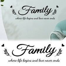 Pegatinas de pared decorativas palabras familiares un toque de creatividad para tu hogar