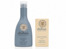 Set de champú clarificante Shibui 12 oz e imprimación de péptidos tratamiento sin enjuague 1,7 oz