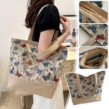Mujeres Bolso de Mano Bolso de Mano Mariposa Flor Jacquard Bolsos de Hombro Playa Compras