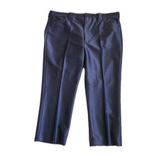 Pantalones Rancho Circle S Gris Azul Occidental Pierna Ancha Para Hombres 46 X30 Frente Plano Retro Nuevos con Etiquetas