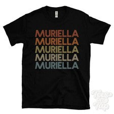 CAMISETA MURIELLA ESTILO RETRO REPETIDO Hombre y Mujer Novedad Genial Nombre Regalo