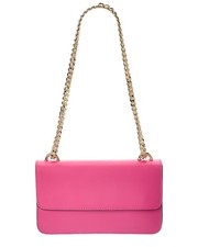 Bandolera italiana de cuero Tess para mujer rosa