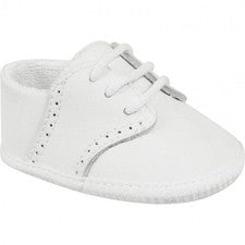 NUEVO CON ETIQUETAS Bebé Ciervo Talla 0 Cuero Blanco Sillín Oxford Botines Cuna Zapatos Niños Recién Nacidos