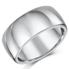 Anillo de compromiso de boda de titanio con banda de 10 mm para hombre