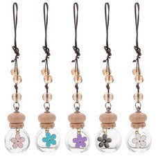 5 Pcs Car Diffuser Bottles Mini Perfume Aromatherapy Holder Fragrance