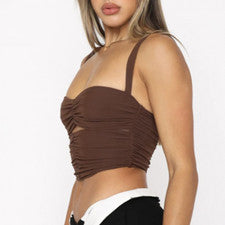 Para mujeres Moda Tendencia Genial Simple Informal Dibujo Plisado Sexy Corto Camiseta Prendas para el torso
