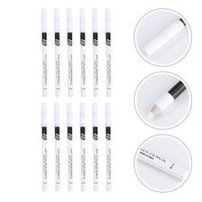 12 Piezas Marcadores Faciales Lápiz Blanco para Estética Belleza Maquillaje Delineador de Ojos Crayón