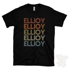 CAMISETA ELLIOY ESTILO RETRO REPETIDO Hombre y Mujer Novedad Genial Nombre Regalo