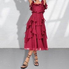 Vestido de baile, de moda, plisado, largo vestido de verano para fiesta de graduación,