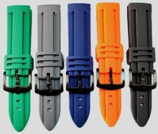 CORREA RELOJ DEPORTIVO NEGRO HAVY DUTY NEGRO AZUL VERDE NARANJA GOMA 18-26MM