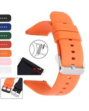 Correa de reloj de silicona naranja 16 mm NUEVO correa de reloj universal cierre rápido n.º4