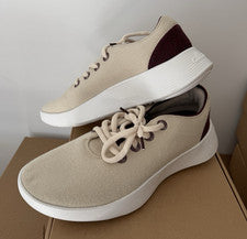 NUEVOS ZAPATOS ALLBIRDS WOOL RUNNER 2 LNY BEIGE HUSH DEPORTIVOS CON CORDONES PARA HOMBRE TALLA 13