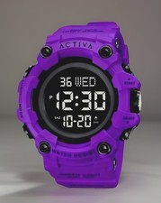 Activa Kadron X Invicta Digital, Cronógrafo, 53 mm, WR 50m, Nuevo/Caja/3 años Como Nuevo Púrpura