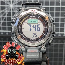 Casio PRO-TREK PRW-3400 Solar Multibanda Triple Sensor Negro Plata PRW-3400-1