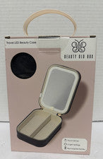 Beauty Glo Box Viaje LED Estuche de Belleza Negro Estuche de Maquillaje Recargable Táctil *NUEVO