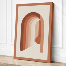 Impresión en lienzo minimalista perfil cabeza geométrico arte de pared decoración del hogar listo para colgar