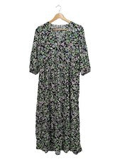 Vestido de verano ever.me estampado floral midi cuello en V talla 36