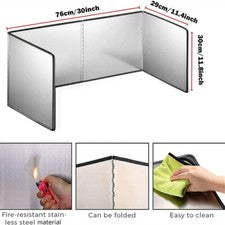 134 * 30 cm protección contra salpicaduras plegable cocina placa contra salpicaduras protección contra salpicaduras para