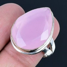 Anillo de joyería de plata esterlina 925 hecho a mano con piedras preciosas d...