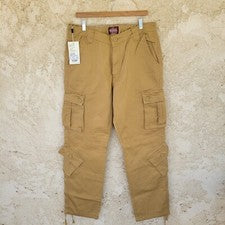 Pantalones utilitarios cargo caqui talla XXLx36 Matchstick caqui pierna ajustable nuevos con etiquetas