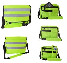 Bolso de Hombro Alta Visibilidad Reflectante Bolsa de Seguridad Trabajo Ciclismo Caminar Alta Visibilidad Amarillo