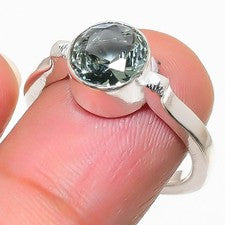 Anillo de plata de ley 925 hecho a mano con piedras preciosas de alejandrita de todos los tamaños para regalo