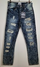 Pantalones de mezclilla Twenty Two OZ índigo desgastados para hombre varias tallas nuevos - etiqueta T1712