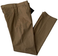 Scott Barber Etiqueta Negra Caqui Frente Plano Chino Algodón Elastano W31" x L32" Nuevo con Etiquetas