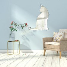 Pegatinas de pared con espejo decoración del hogar para sala de estar calcomanías decoración