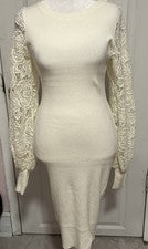 Vestido elástico para mujer talla única marfil