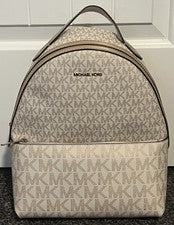 Mochila mediana para mujer Michael Kors Sheila dos tonos oro rosa nueva