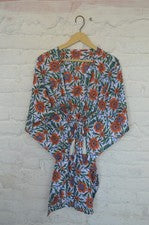 Vestido corto caftán estampado Barmeri 100 % algodón 100 % GRATIS DE TARIFAS✅0 % CARGA SK-31/