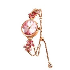 TIME100 Rosa Reloj para Mujer Damas Moda Vestido Pulsera Cuarzo Rosa