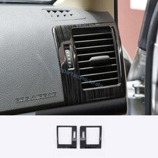 For Toyota Land Cruiser 2008-2021 Dash L&R AC Air Outlet Vent Trim Black Steel