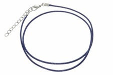 Azul Rey - Collar Cinta Algodón con Mosquetón Acero Inoxidable 45-50cm - A240H