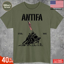 Camiseta Antifa estd 1945: Patriótico Antifascista, Pro Democracia Protesta Liberal Te