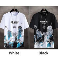 Camiseta De Manga Corta Para Hombre Ropa De Seda Moda De Calle De Hip Hop Lujo