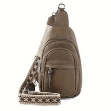 BOLSO BANDOLERA BANDOLERA MUJER MODA CON CORREAS INTERCAMBIABLES CAQUI