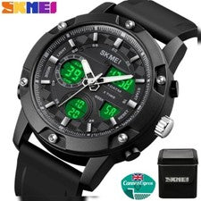 Reloj Pulsera Deportivo Natación Cuarzo Analógico y Digital 100m Impermeable Para Hombre EN CAJA