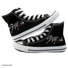 Zapatillas deportivas 3D Stray para niños Kpop con cordones altas de lona regalo*-*