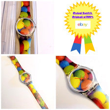 Swatch Gent Bubblegum GK283 1998 Reloj De Pulsera Años 90 Nuevo NOS