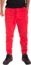 Pantalones de chándal informales de moda para hombre con cintura expandible - rojos - grandes