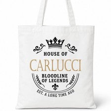 Bolso de Mano de Algodón CARLUCCI Casa del Apellido Idea de Regalo