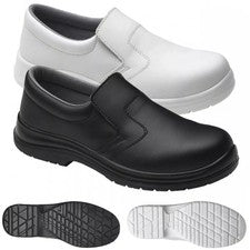 Zapatos de trabajo de seguridad ligeros sin cordones Food-X para hombre con puntera de acero botas antideslizantes