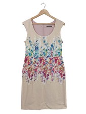 Esprit Etuikleid Blumenmuster Bleistiftkleid Baumwolle Beige Pink Blau Gr. 38
