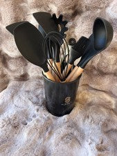 Juego de 12 utensilios de cocina de silicona Simply 446 ° F silicona resistente al calor nuevo