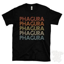 CAMISETA PHAGURA ESTILO RETRO REPETIDO Hombre y Mujer Novedad Genial Nombre Regalo
