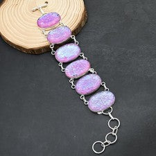 Pulsera de joyería de plata esterlina 925 hecha a mano con piedras preciosas ...